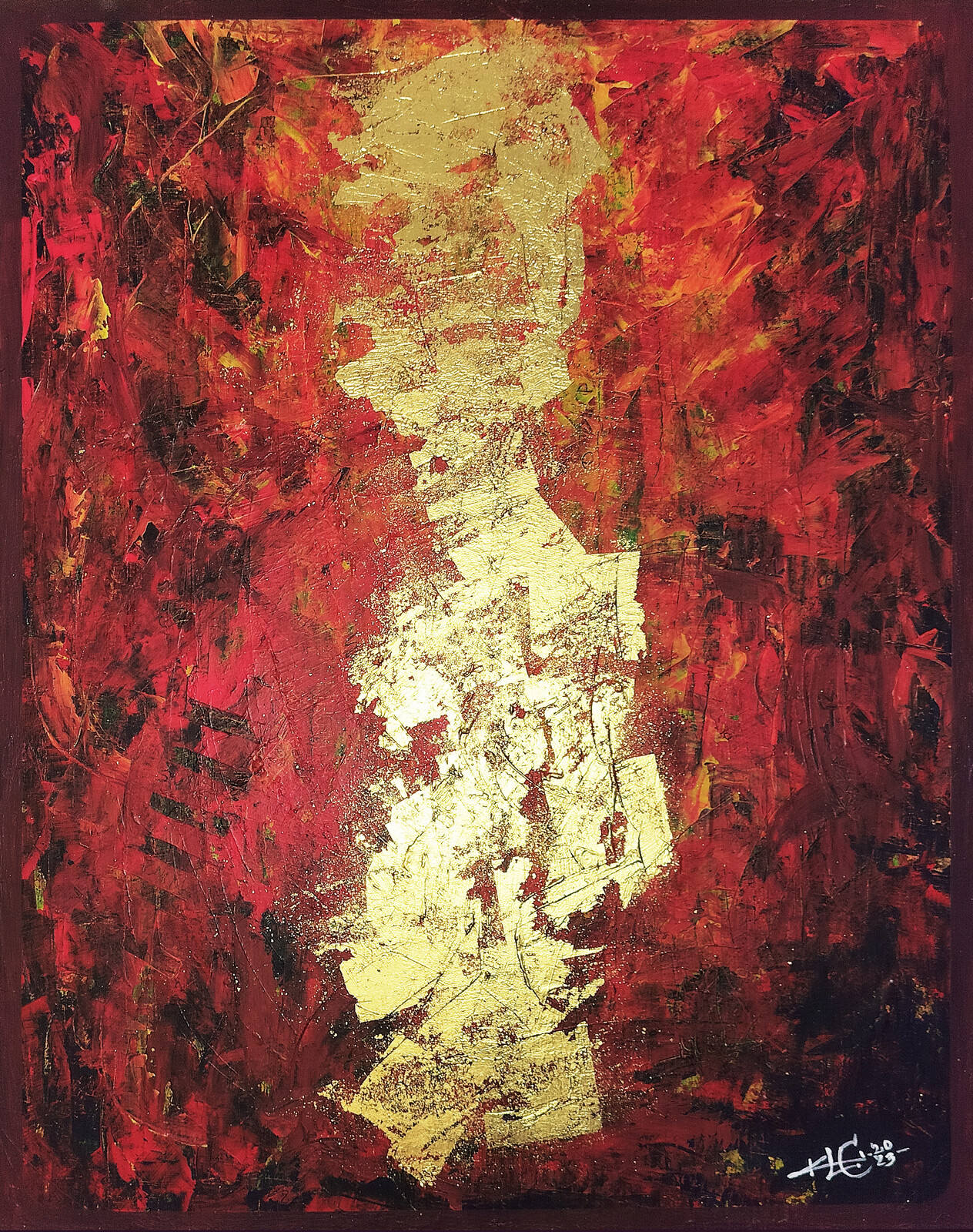 The painting GoldenRed No.2312