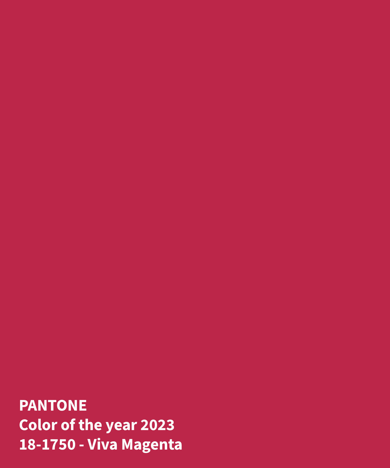 Pantone Color of the year 2023 18-1750 - Viva Magenta