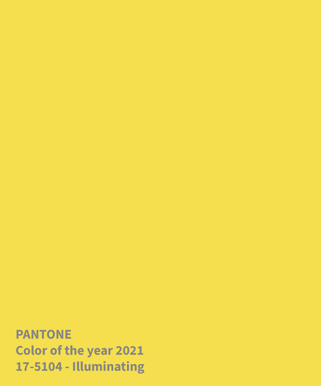 Årets färg 2021 Illuminating Pantone 13-0647