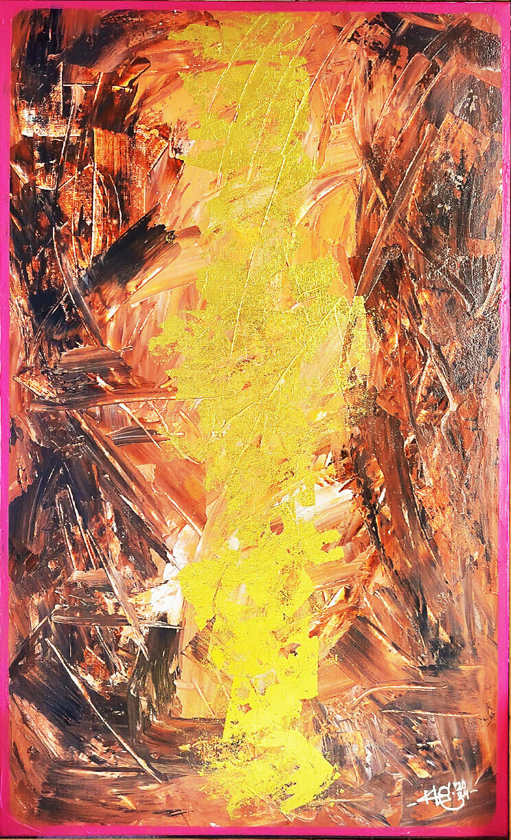 The painting GoldenPeachFuzz No.240622